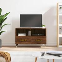 Tv-bord 80x36x50 cm konstrueret træ brun egetræsfarve