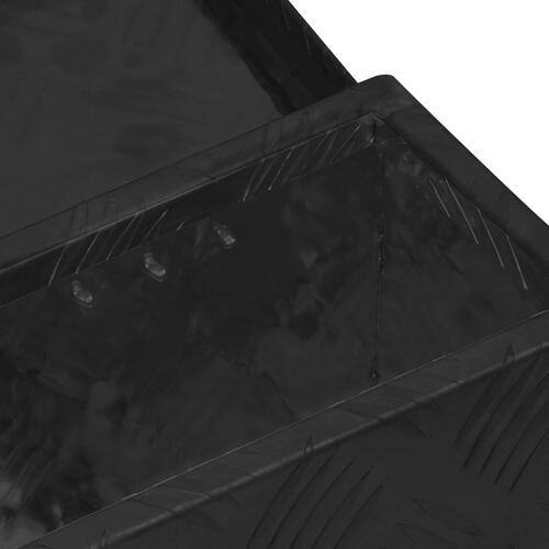 Opbevaringskasse 50x15x20,5 cm aluminium sort