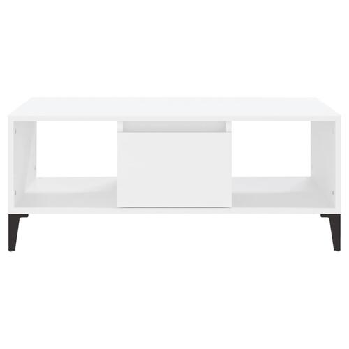 Sofabord 90x50x36,5 cm konstrueret træ hvid