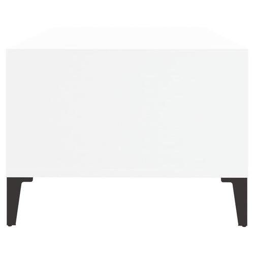 Sofabord 90x50x36,5 cm konstrueret træ hvid