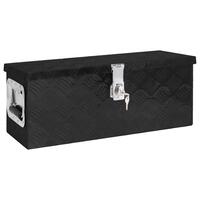 Opbevaringskasse 60x23,5x23 cm aluminium sort