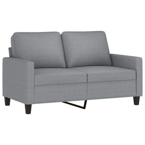 2 personers sofa med hynder stof lysegrå