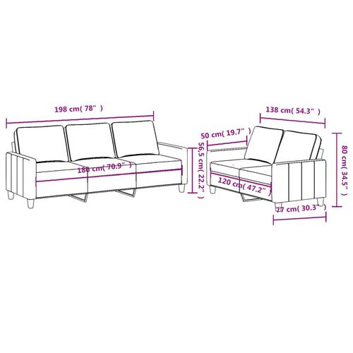 2 personers sofa med hynder stof lysegrå