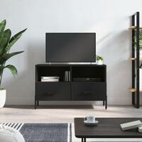 Tv-bord 80x36x50 cm konstrueret træ sort