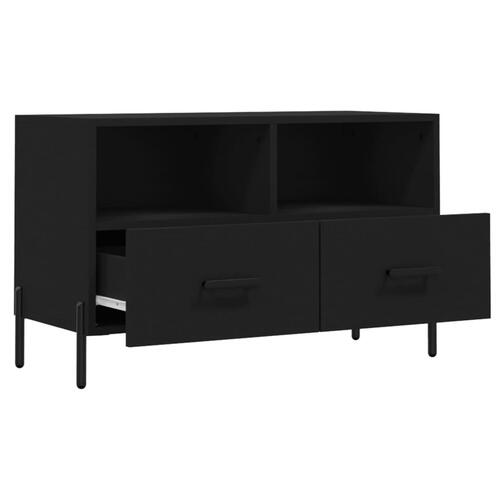 Tv-bord 80x36x50 cm konstrueret træ sort