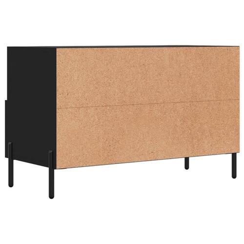 Tv-bord 80x36x50 cm konstrueret træ sort