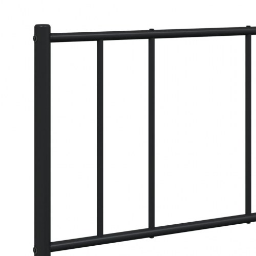 Sengeramme i metal med fodgærde 160x200 cm - sort