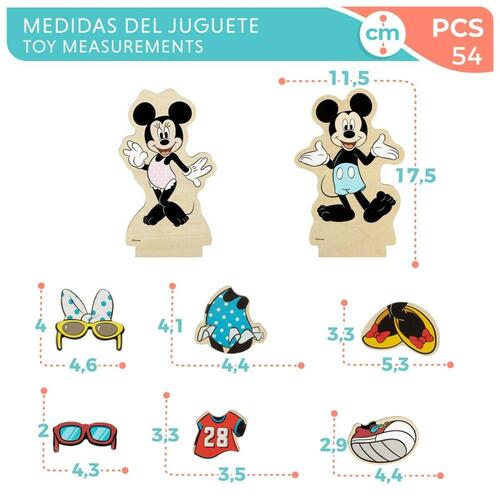 Figurer Disney 54 Dele 4 enheder 11,5 x 17,5 x 1,2 cm