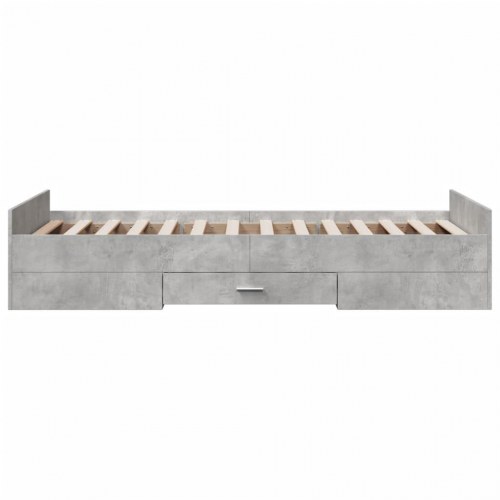 Sengeramme med skuffe 75 x 190 cm - betongrå