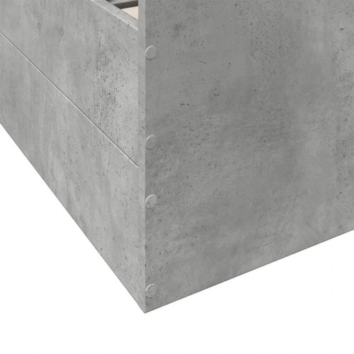 Sengeramme med skuffe 75 x 190 cm - betongrå