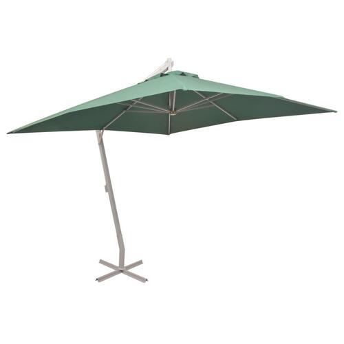 Hængeparasol 300x300 cm aluminiumsstang grøn