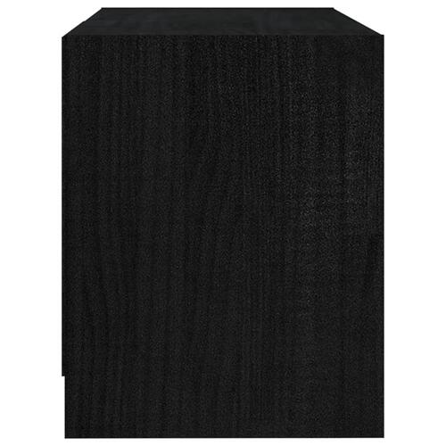 Tv-bord 80x31x39 cm massivt fyrretræ sort