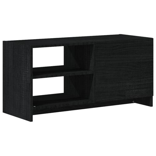 Tv-bord 80x31x39 cm massivt fyrretræ sort