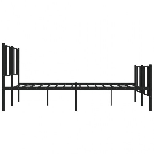 Sengeramme i metal med fodgærde 180x200 cm - sort