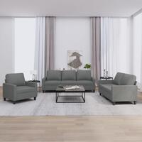 3 personers sofa med hynder stof mørkegrå