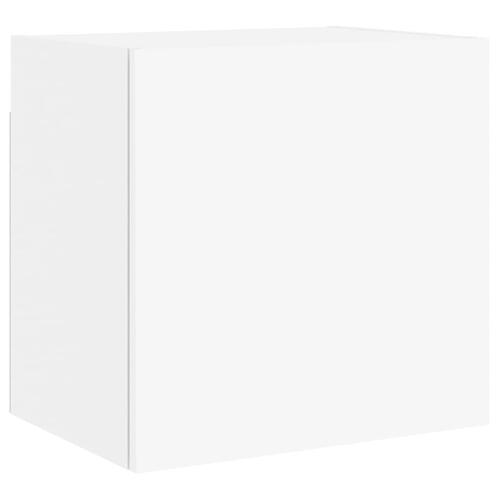 Væghængte tv-borde 2 stk. 40,5x30x40 cm konstrueret træ hvid