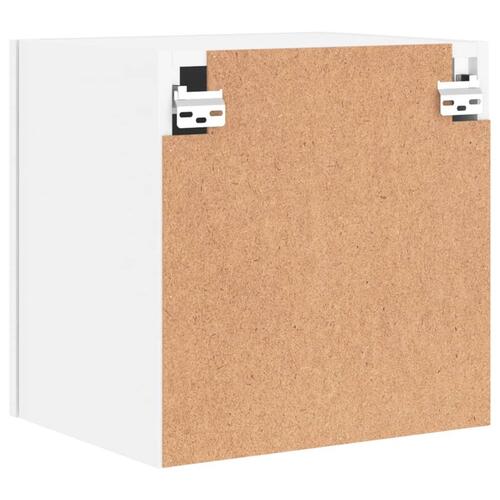 Væghængte tv-borde 2 stk. 40,5x30x40 cm konstrueret træ hvid