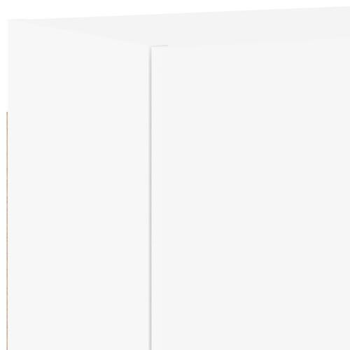 Væghængte tv-borde 2 stk. 40,5x30x40 cm konstrueret træ hvid