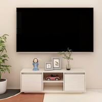 Tv-bord 110x30x40 cm massivt fyrretræ hvid