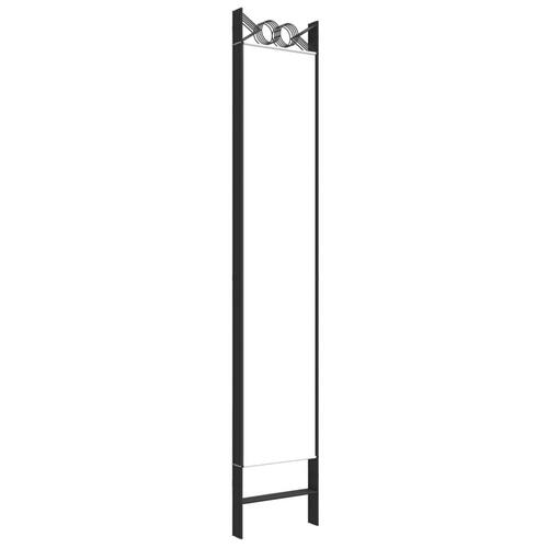 5-panels rumdeler 200x220 cm stof hvid