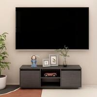 Tv-bord 110x30x40 cm massivt fyrretræ grå
