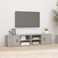 Tv-borde 2 stk. 80x31,5x36 cm konstrueret træ betongrå