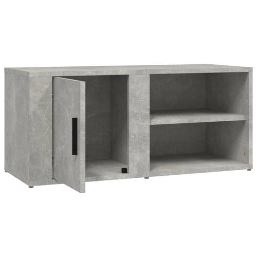 Tv-borde 2 stk. 80x31,5x36 cm konstrueret træ betongrå