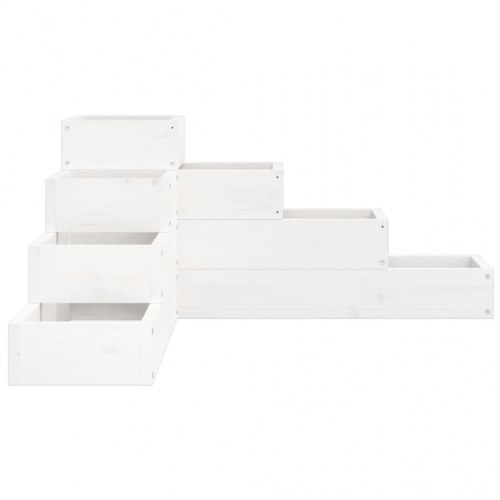 Plantekasse i 4 niveauer 80,5 x 79 x 36 cm - hvid