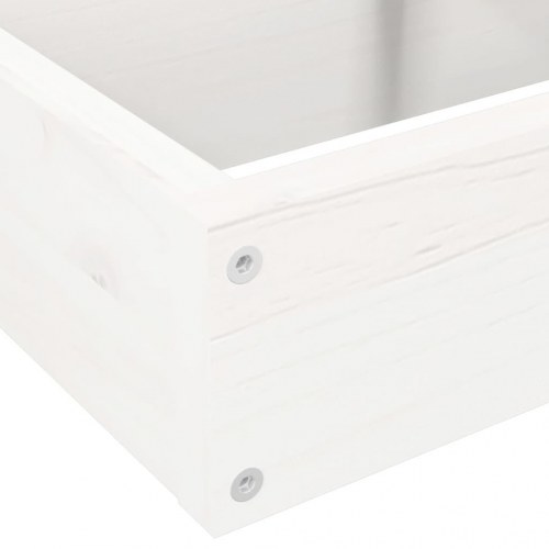 Plantekasse i 4 niveauer 80,5 x 79 x 36 cm - hvid
