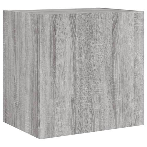 Væghængt tv-bord 40,5x30x40 cm konstrueret træ grå sonoma-eg