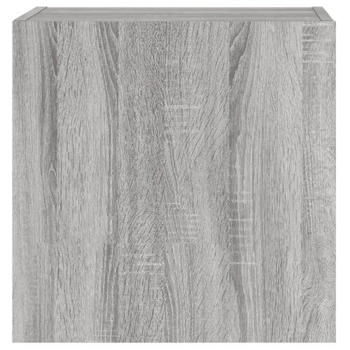 Væghængt tv-bord 40,5x30x40 cm konstrueret træ grå sonoma-eg