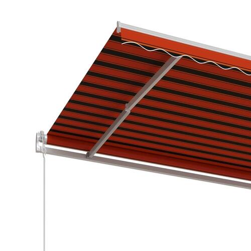 Markise 400x350 cm automatisk betjening orange og brun