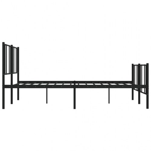 Sengeramme med gavl og fodgærde 183×213 cm - metal, sort