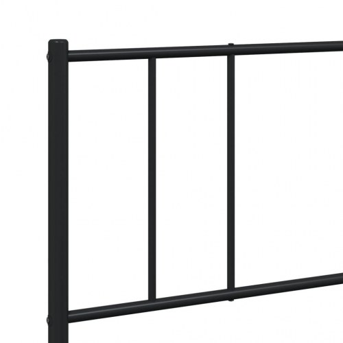 Sengeramme med gavl og fodgærde 183×213 cm - metal, sort