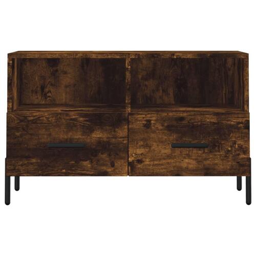 Tv-bord 80x36x50 cm konstrueret træ røget egetræsfarve