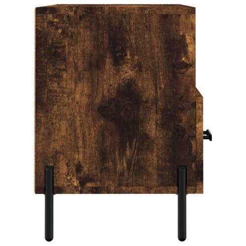 Tv-bord 80x36x50 cm konstrueret træ røget egetræsfarve