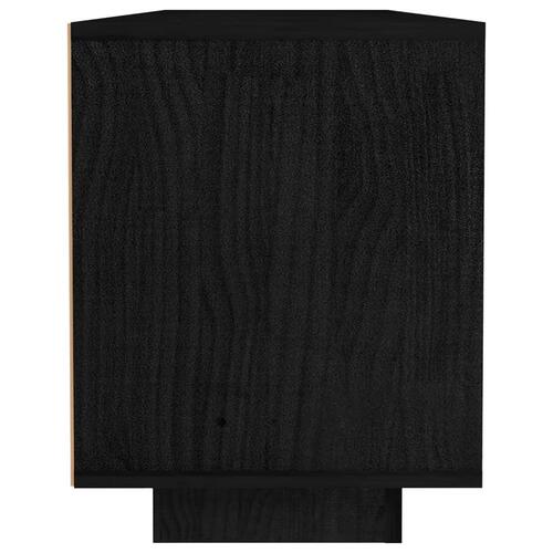 Tv-skab 110x30x40 cm massivt fyrretræ sort