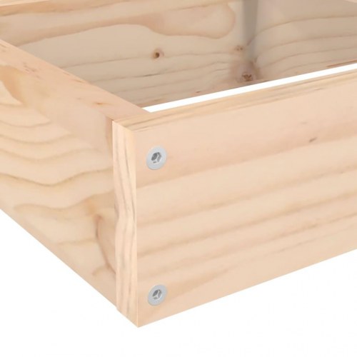 Plantekasse i 4 niveauer til hjørne 106 x 104,5 x 36 cm - massivt fyrretræ