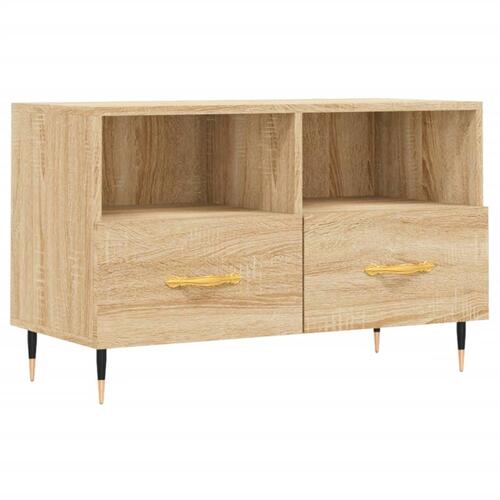 Tv-bord 80x36x50 cm konstrueret træ sonoma-eg