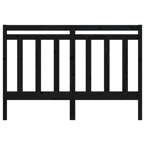 Sengegærde 146x4x100 cm massivt fyrretræ sort