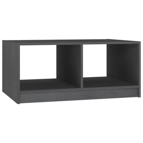 Sofabord Grå 75x50x33 cm Massivt fyrretræ