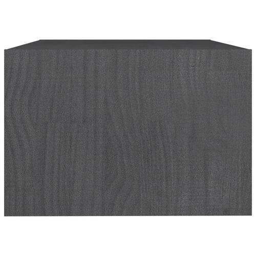 Sofabord Grå 75x50x33 cm Massivt fyrretræ