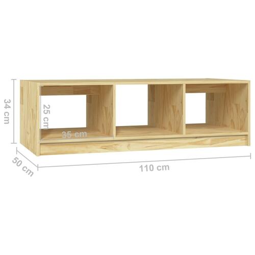 Sofabord 110x50x34 cm massivt fyrretræ