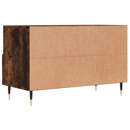Tv-bord 80x36x50 cm konstrueret træ røget egetræsfarve