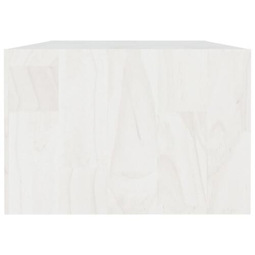 Sofabord 110x50x34 cm massivt fyrretræ hvid