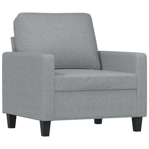 Sofasæt 4 dele med hynder stof lysegrå