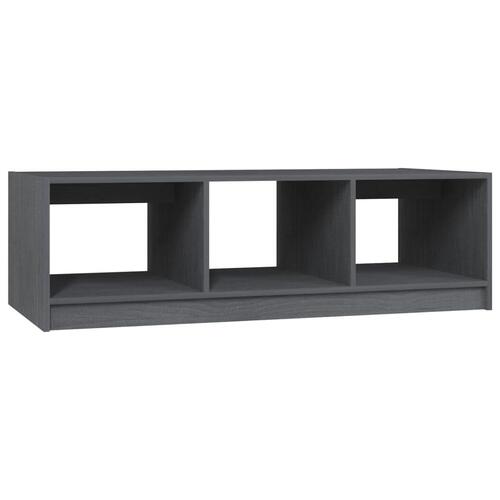 Sofabord Grå 110 x 50 x 34 cm massivt fyrretræ