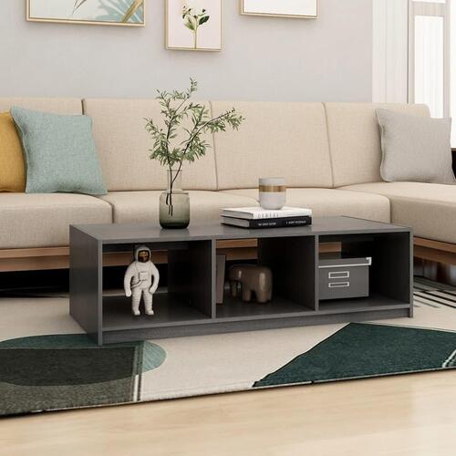 Sofabord Grå 110 x 50 x 34 cm massivt fyrretræ