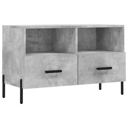 Tv-bord 80x36x50 cm konstrueret træ betongrå
