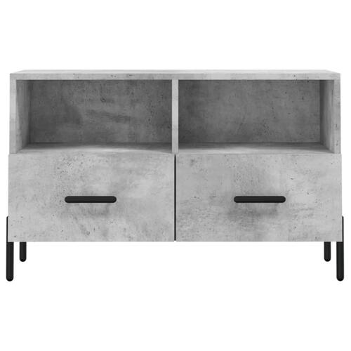 Tv-bord 80x36x50 cm konstrueret træ betongrå